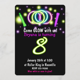 Invitation pour les 8 ans de fête d'anniversaire G