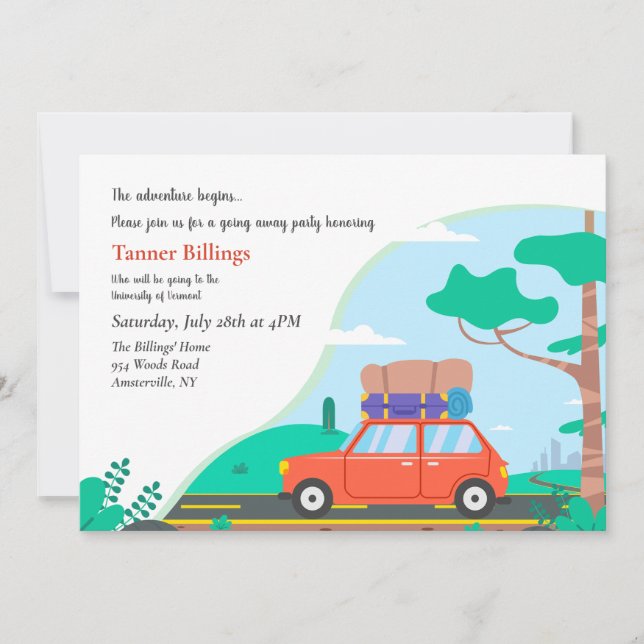 Invitation pour les élèves admis au collège (Devant)