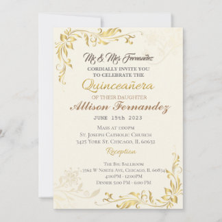 Invitation pour les quinze ans en or