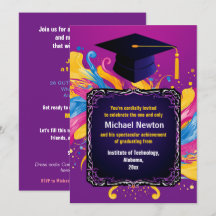 Pour lui drôle fête vibrante de diplômés