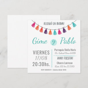 Invitation pour mariage amusant et avec couleur