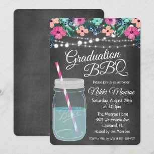 Invitation pour pot de graduation dans un bocal Ma