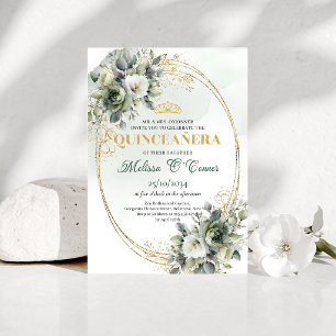 Invitation pour Quinceañera Anniversaire Aquarelle