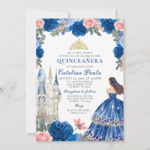 Invitation pour Quinceañera Château de Princesse O