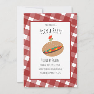 Invitation pour sandwich de l'événement de pique-n