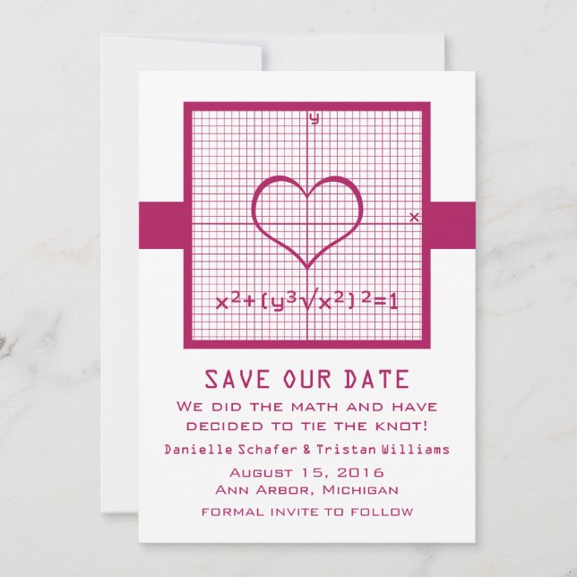 Invitation pour Sauvegarder la Date avec Graphique (Devant)