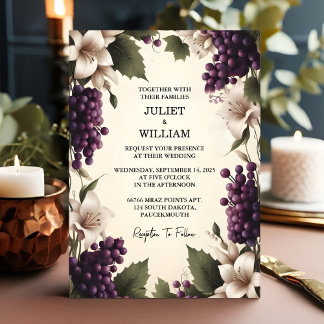 Invitation Pour semer Agritourisme rural Fruit Vignoble Maria