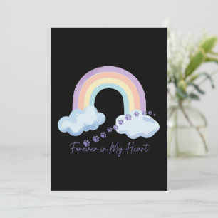 Invitation Pour toujours dans mon coeur Pont Arc en Ciel Memo