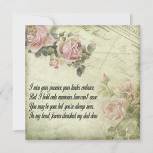 Invitation Pour toujours dans nos coeurs : Souvenir de papa