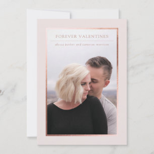 Invitation Pour toujours Valentines Photo Enregistrer la date