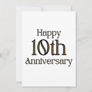 Invitation pour un 10ème Anniversaire de Mariage