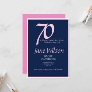 Invitation pour un 70e anniversaire sensationnel N