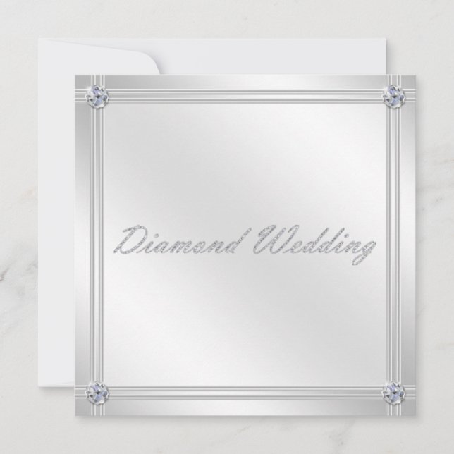 Invitation pour un anniversaire de mariage de diam (Devant)