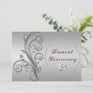 Invitation pour un anniversaire de mariage de diam