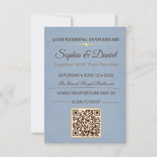 Invitation pour un anniversaire en or Gala d'amo