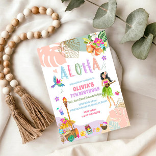 Invitation pour un Anniversaire Luau Hawaïen