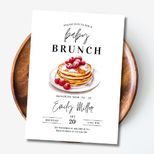 Invitation pour un Baby Brunch Baby Shower, fête d