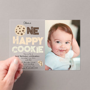 Invitation pour un Cookie Joyeux 1er Premier Anniv