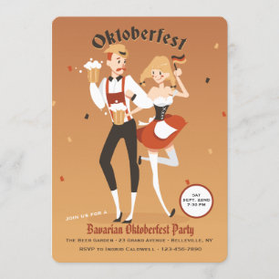 Invitation pour un couple mignon pour l'Oktoberfes
