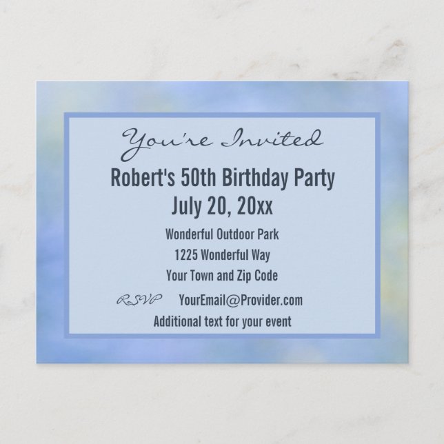Invitation  pour un événement avec un motif abstra (Devant)