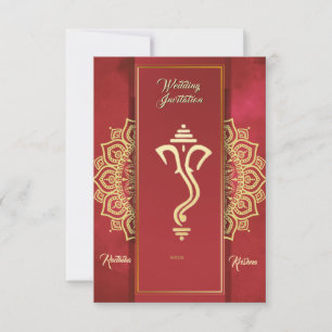 Invitation pour un mariage hindou indien à Ganesha
