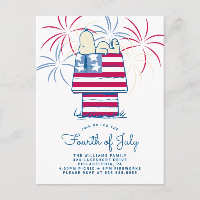 Invitation pour un pique-nique du 4 juillet avec P (Devant)