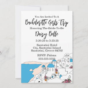 Invitation pour un voyage de filles à Santorin pou