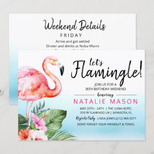 Invitation pour un week-end d'anniversaire tropica