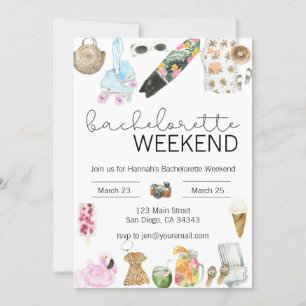 Invitation pour un week-end d'enterrement de vie d