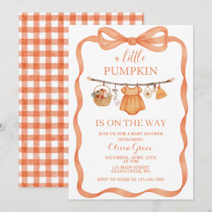 Invitation pour une Baby Shower automnale Bébé Cit