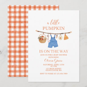 Invitation pour une Baby Shower Automne Bébé Citro