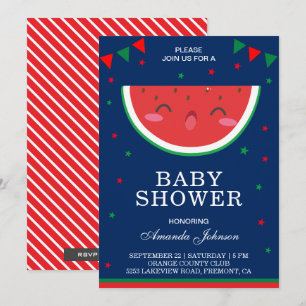 Invitation pour une baby shower avec un adorable b