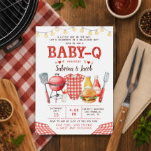Invitation pour une baby shower BBQ Barbecue Baby-