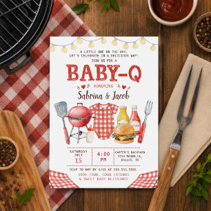 Invitation pour une baby shower BBQ Barbecue Baby-