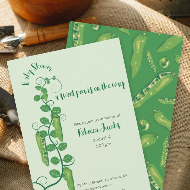 Invitation pour une baby shower bébé petite douce (Créateur téléchargé)