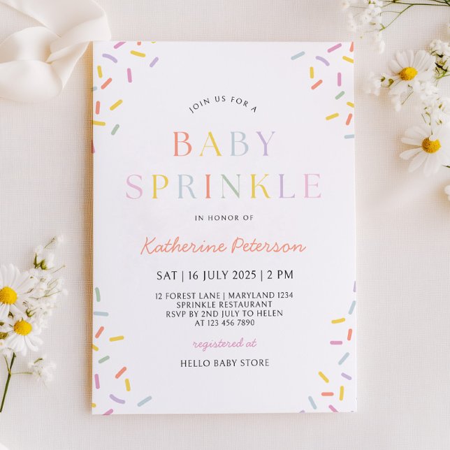 Invitation pour une Baby Shower Confetti (Créateur téléchargé)