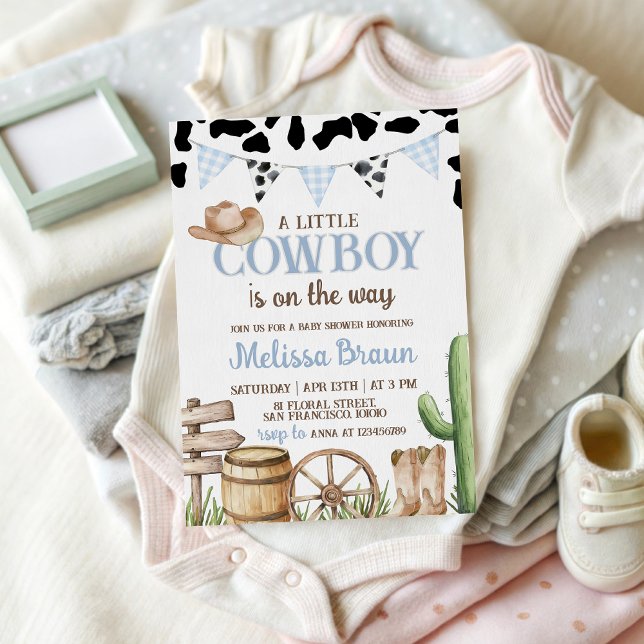 Invitation pour une Baby Shower Cowboy (Créateur téléchargé)