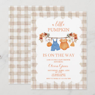 Invitation pour une Baby Shower d'automne pour un
