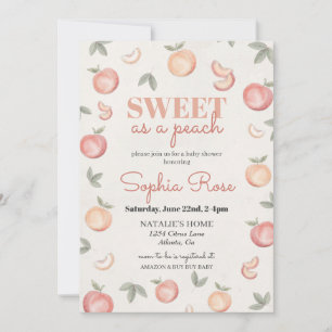 Invitation pour une baby shower douce comme une pê