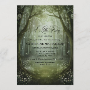 Invitation pour une Baby Shower Fille de la Forêt