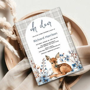 Invitation pour une baby shower : forêt rustique, 