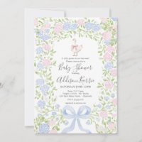 Invitation pour une baby shower Grandmillennial Si