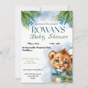 Invitation pour une baby shower Lion