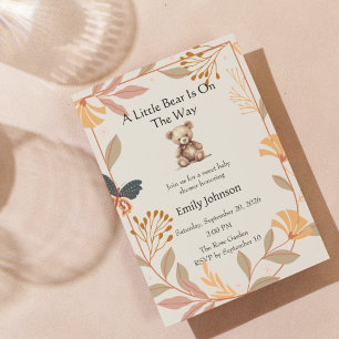 Invitation pour une Baby Shower Ourson Mignon