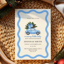 invitation pour une baby shower pour un petit garç