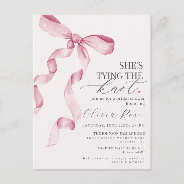 Invitation pour une Baby Shower Rose Pastel avec u (Devant)