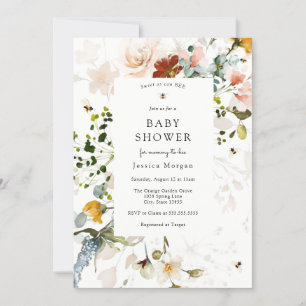 Invitation pour une baby shower sur le thème de l'