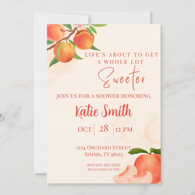 Invitation pour une Baby Shower sur le thème de la (Devant)