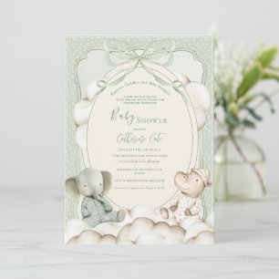 Invitation pour une Baby Shower sur le thème des A