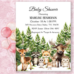 Invitation pour une Baby Shower sur le thème des A